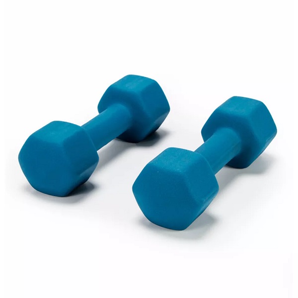 High Quality Home Gym Exercise Equipment Rubber Coated Dumbells Free Weights Hex Dumbbell