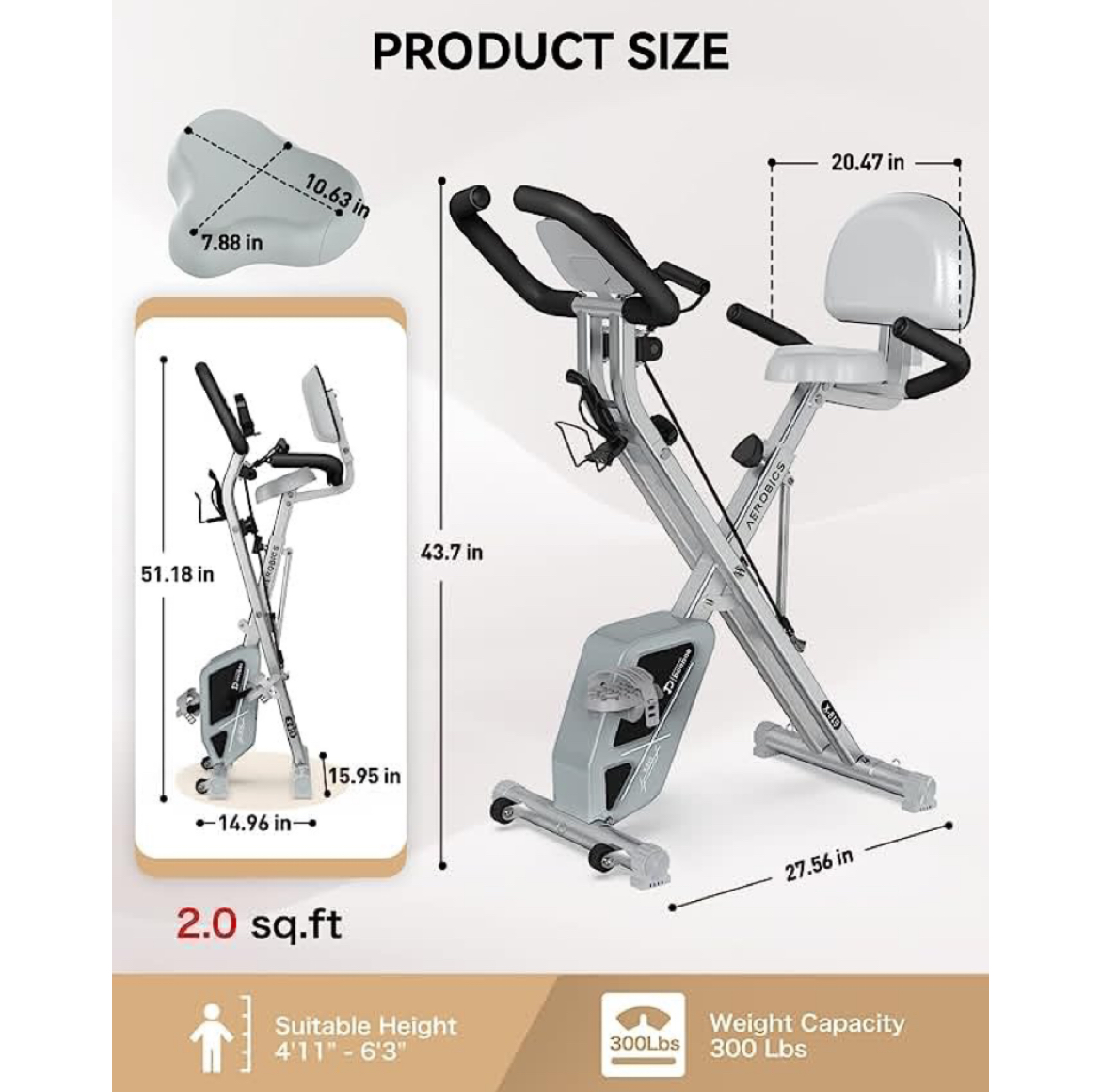 Foldable Magnetic X-Fitness Stationary Bicycle Machine