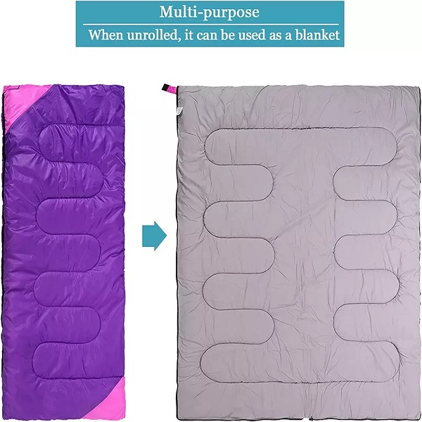 Sleeping Bag 3 Season Warm Weather Waterproof Lightweight for Adults Outdoor