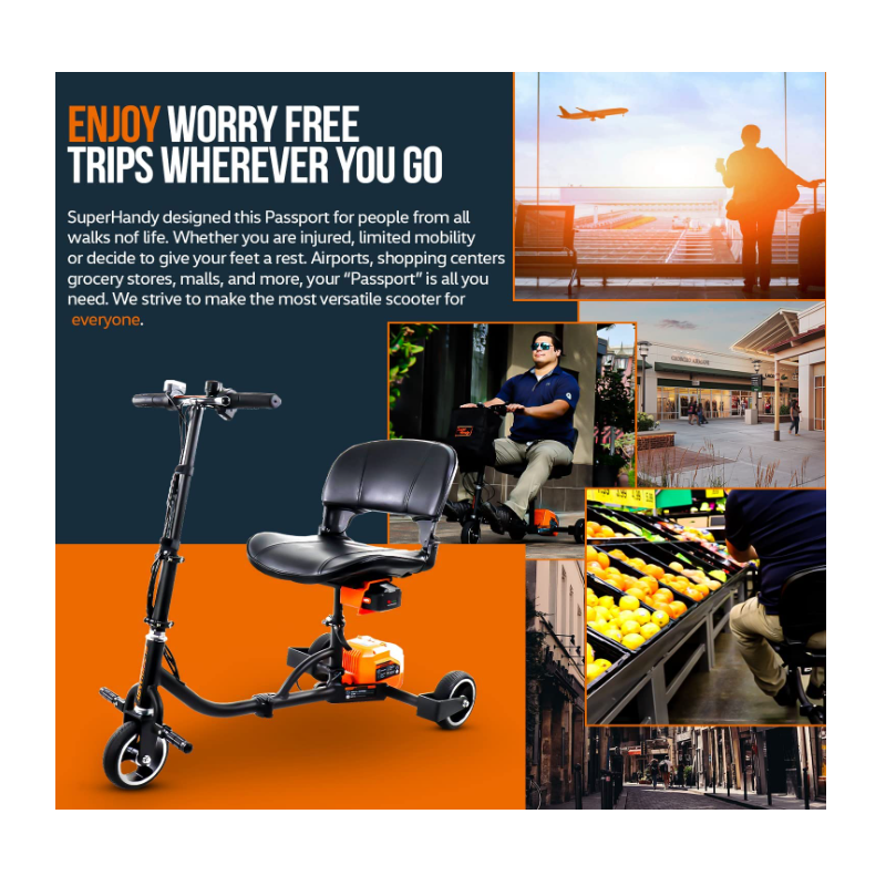 3 wheel folding mobile scooter