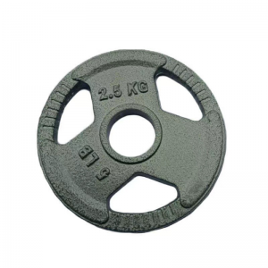 Dumbbell blade barbell small hole plated silver disc