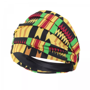 Printed satin-lined headband and women’s sport stretch headband