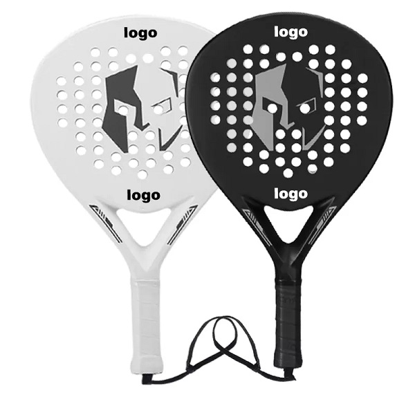 OEM personality tennis racket black and white beach racket carbon fiber racket Featured Image