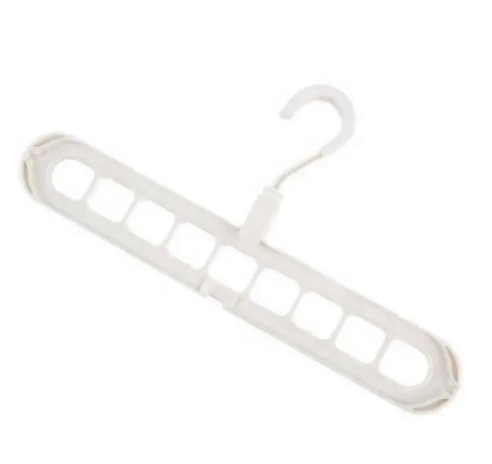 Plastic Hangers for Clothing Store Multi-function Foldable Space Saving 9 Holes Clothes Hanger Rack Home Organizer