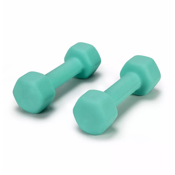 High Quality Home Gym Exercise Equipment Rubber Coated Dumbells Free Weights Hex Dumbbell