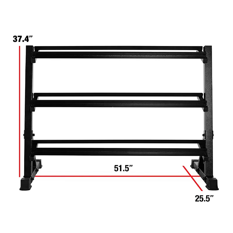 Custom black metal dumbbell holder