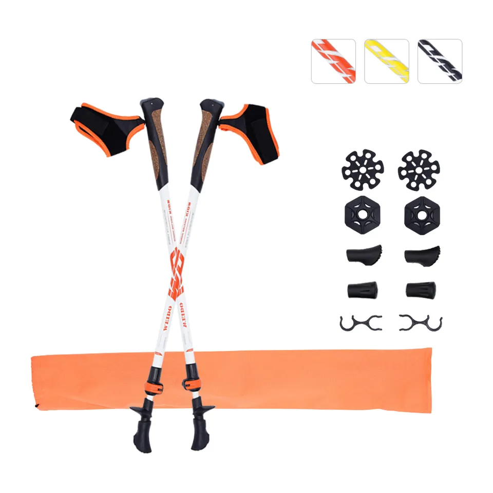 Cork Handle Multi Color Aluminum Trekking Pole Walking Sticks for Children Featured Image