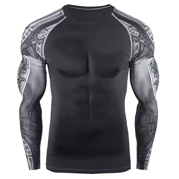 Men Rash Guard Long Sleeve Shirt Set Base Layer Bjj Rash Guard for Women UV/SPF Shirt Swim Shirts Neoprene Compression Rashguard