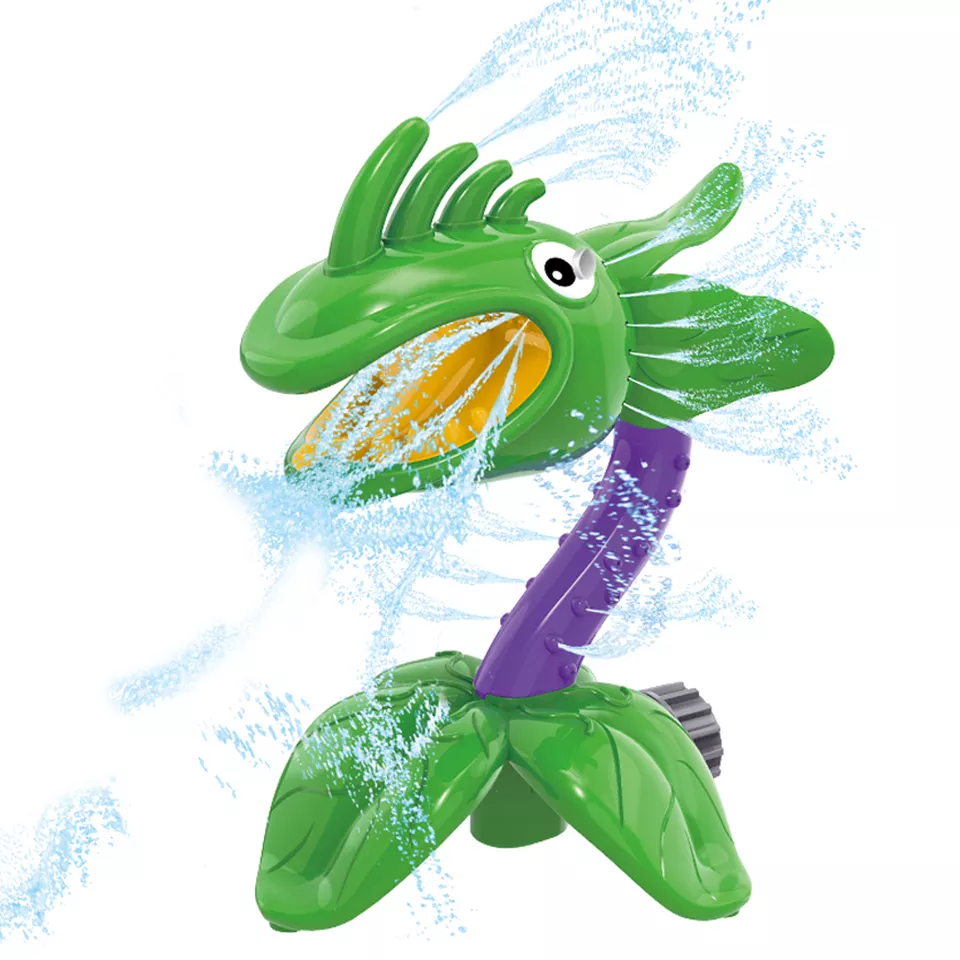 Outdoor play backyard spinning splash garden splash dinosaur toy spray sprinkler Featured Image