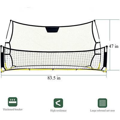 Adjustable Pitch Back Portable Backstop Goal Target Football Soccer Rebounder Net