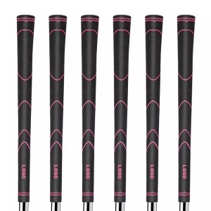 High Quality Standard Golf Grips OEM Midsize Black Golf Club Grips Custom Logo Antislip Golf Rubber Grip