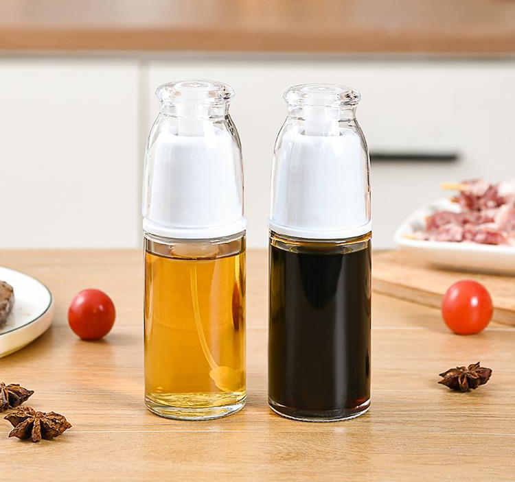 Oil spray can, press-type oil control pot, edible oil watering can, atomization spray bottle, grill kitchen oil spray can 100ml