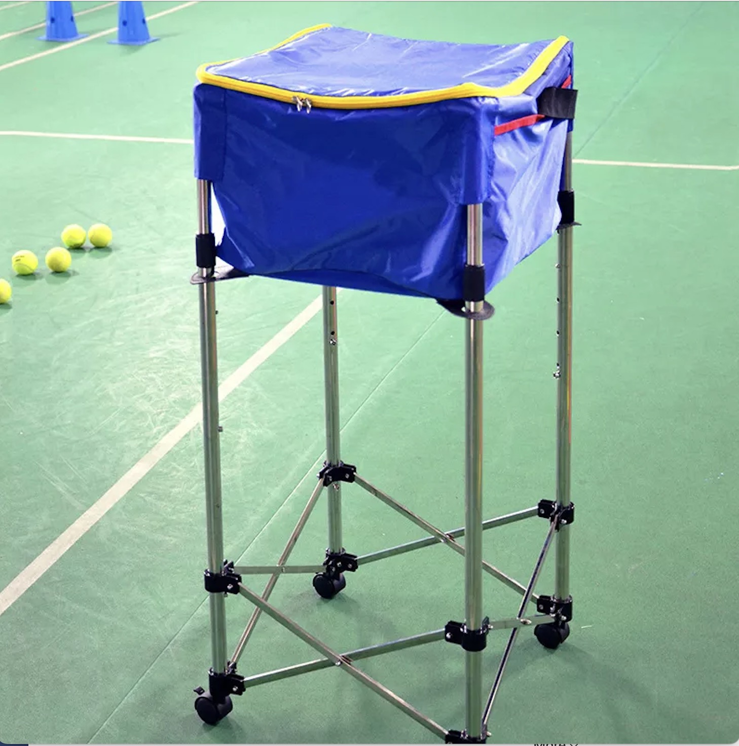 Wholesale High Quality Foldable Portable Storage Tennis Cart with Wheels For Tennis Club