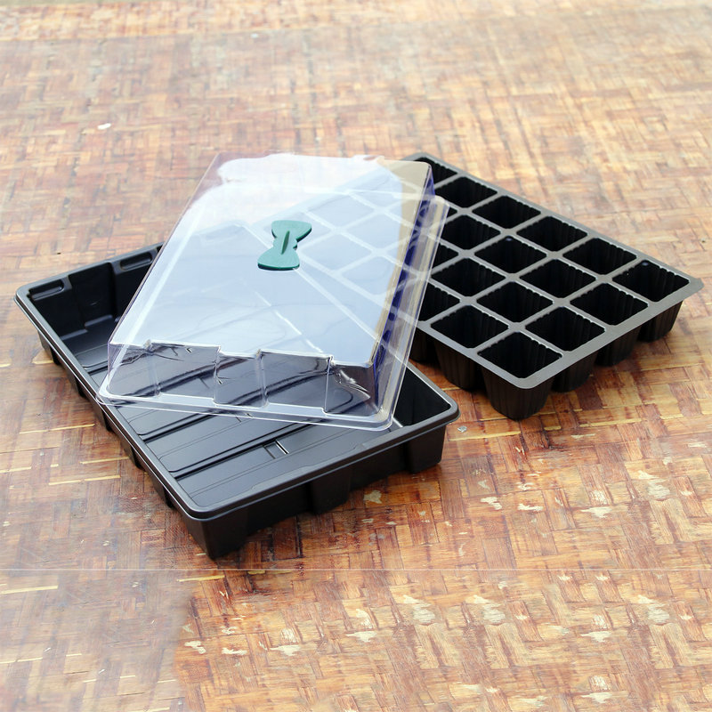 24/12 hole seedling tray hole tray adjustable breathable cover seeding seedling tray seedling box three-piece set