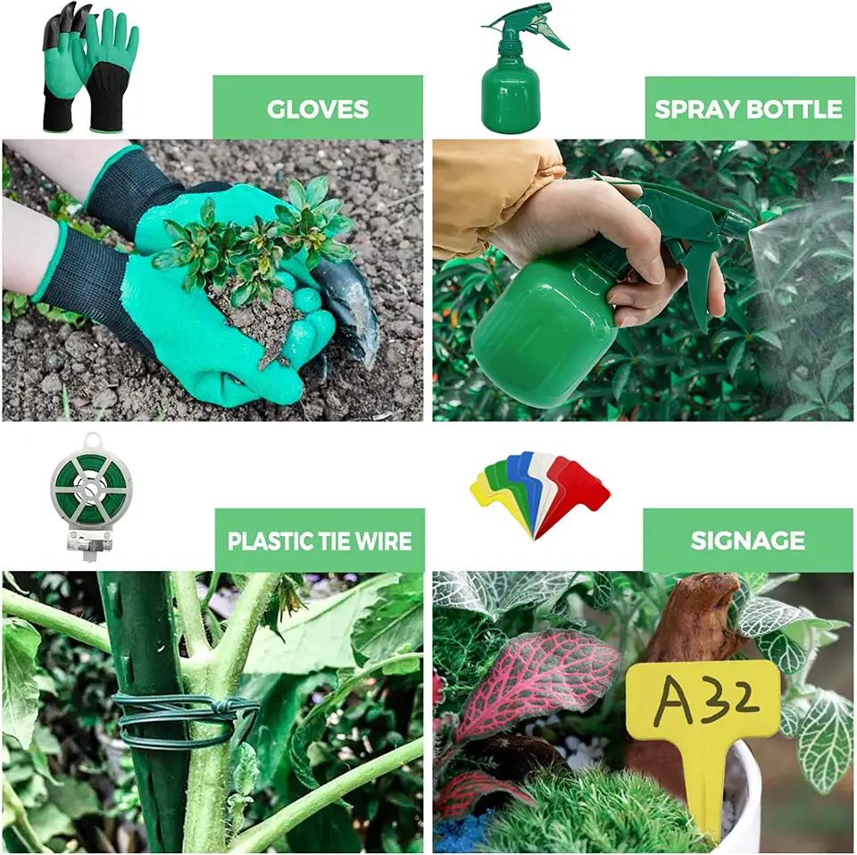 9 Piece Specialty Lady Garden Tool Set Heavy Duty Flower Design Garden Tool Set Gardening Tool With Bag