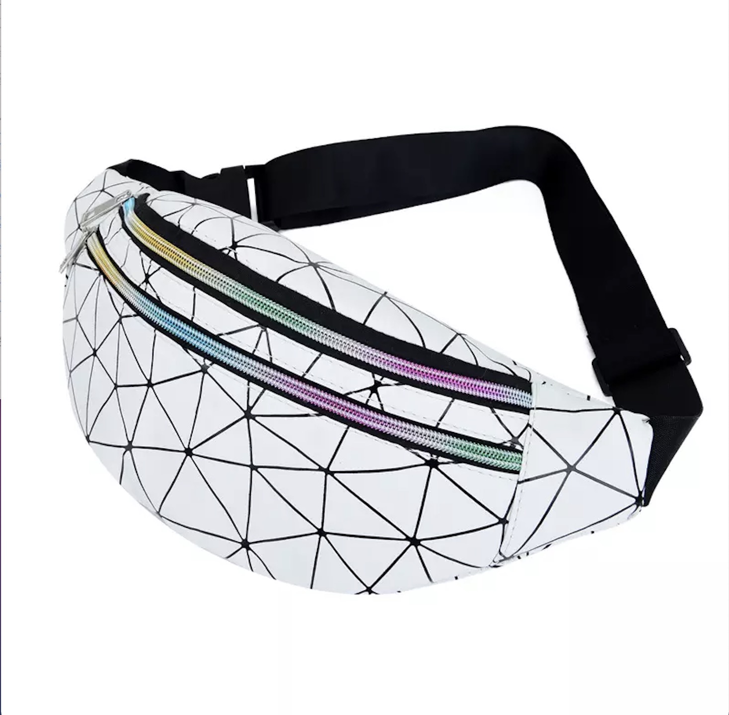 Custom Logo Print Waist Bag Fanny Pack Pu Leather Cross Body Hiking Waterproof Bag