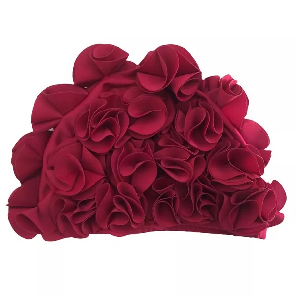 Petals bathing swimming cap protect long hair ears swim pool hat Featured Image