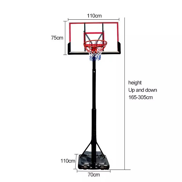 Children and teenagers 1.6-3.05 meters removable lifting training street basketball rack