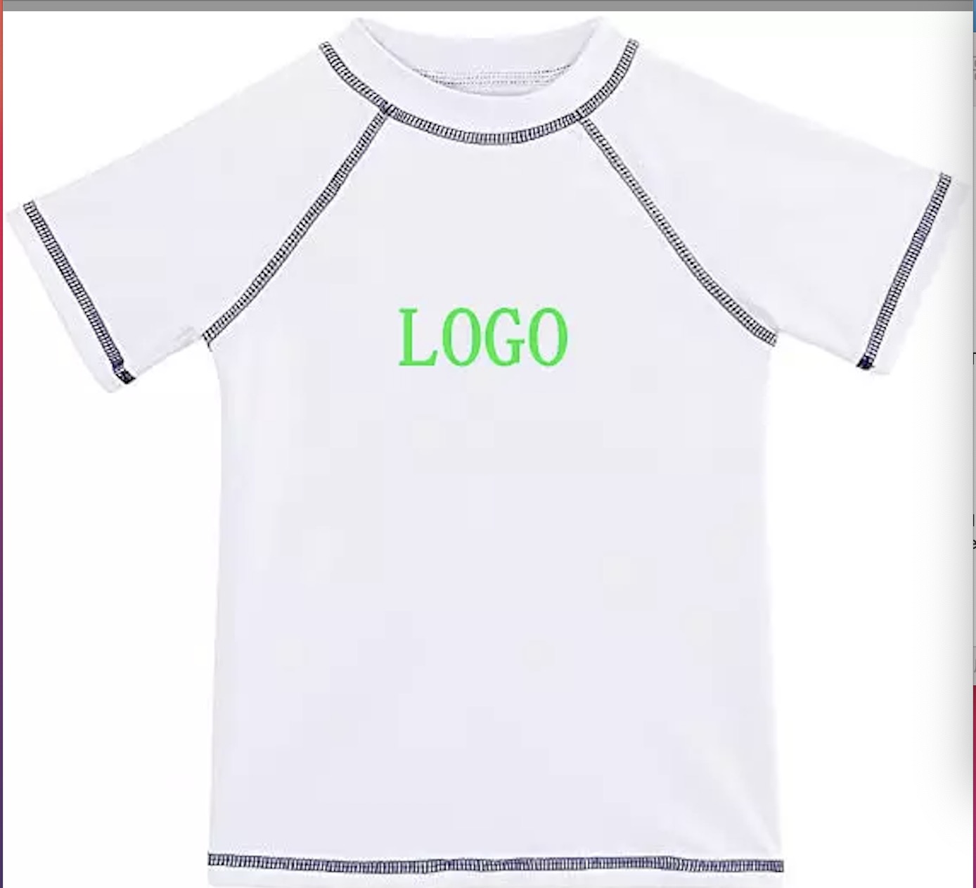 Wholesale Custom Logo Uv Protection Rash Guard Shirts Boys Girl Short Sleeve Rashguard Swim T-shirts Top