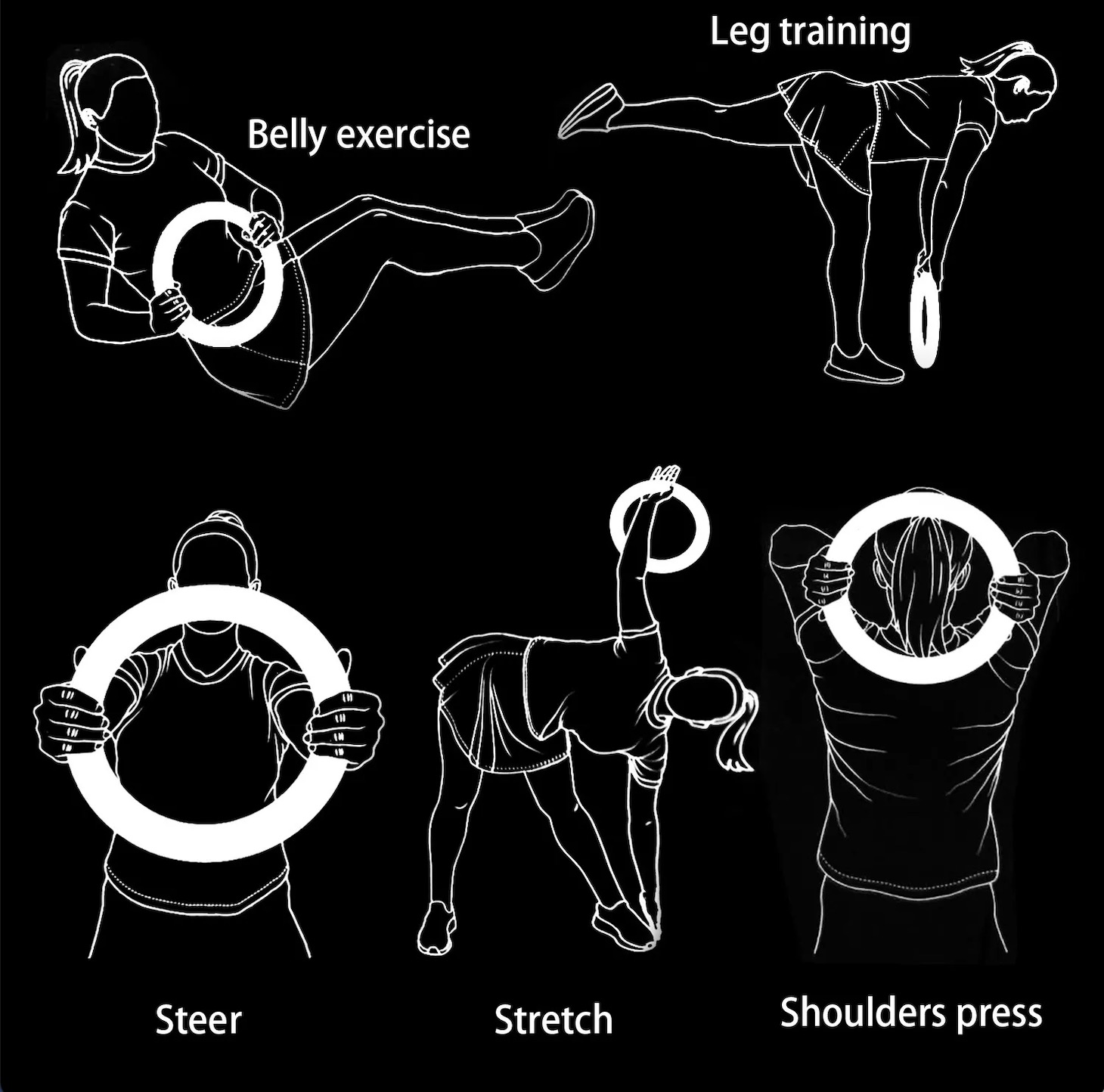 Weight lifting dumbbell silicone cover weight loss ring gym equipment dumbbell rings set