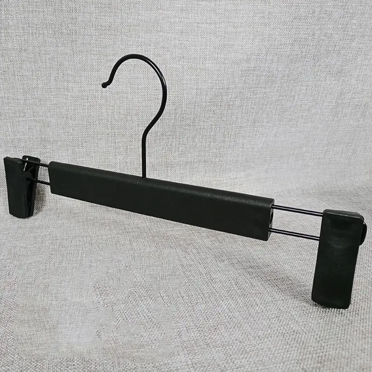 custom Friendly Plastic Adult Bottom Pants Hanger With Plastic Clips Plastic Pants Hangers For Clothes with clips