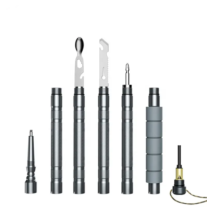 Outdoor Multifunction Self Defense Tactical Trekking Pole Nordic Walking Stick Alpenstock for Camping Hiking Climbing