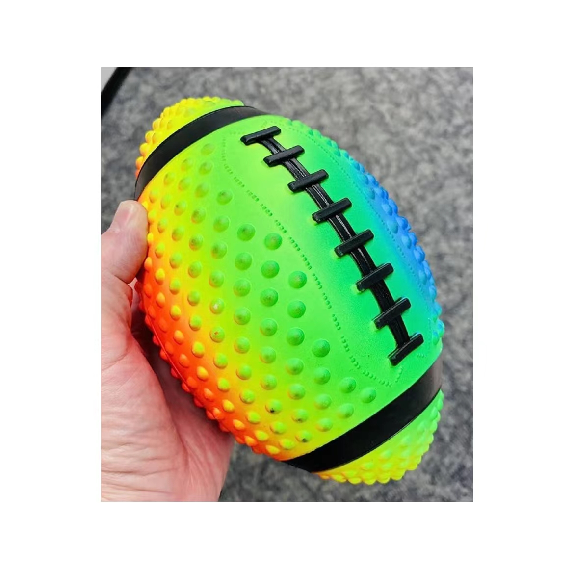 Soccer Ball Neon Color 9 Inches  Air Filled Soft rubber Inflatable Soccer Ball