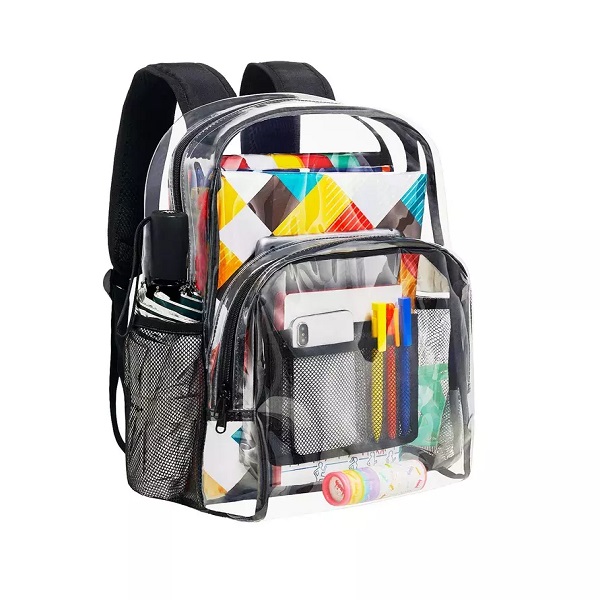 2021 Wholesale Heavy Duty Clear Pvc Travel Back pack Transparent Kid School Backpack Pvc Fashion Backpack for School Students Featured Image