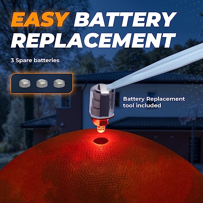 Light Up LED Football – Perfect Glow in The Dark American Football – Official Size 6 – Extra Pump & Batteries