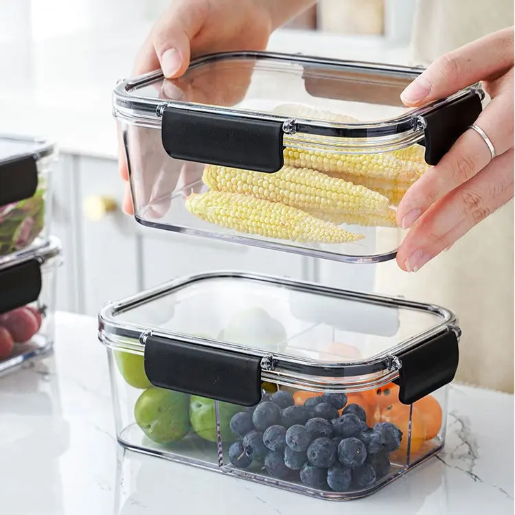 1~3 Compartment BPA-Free Leakproof Stackable Durable Food Lunch Box Airtight Plastic Kitchen Food Storage Container