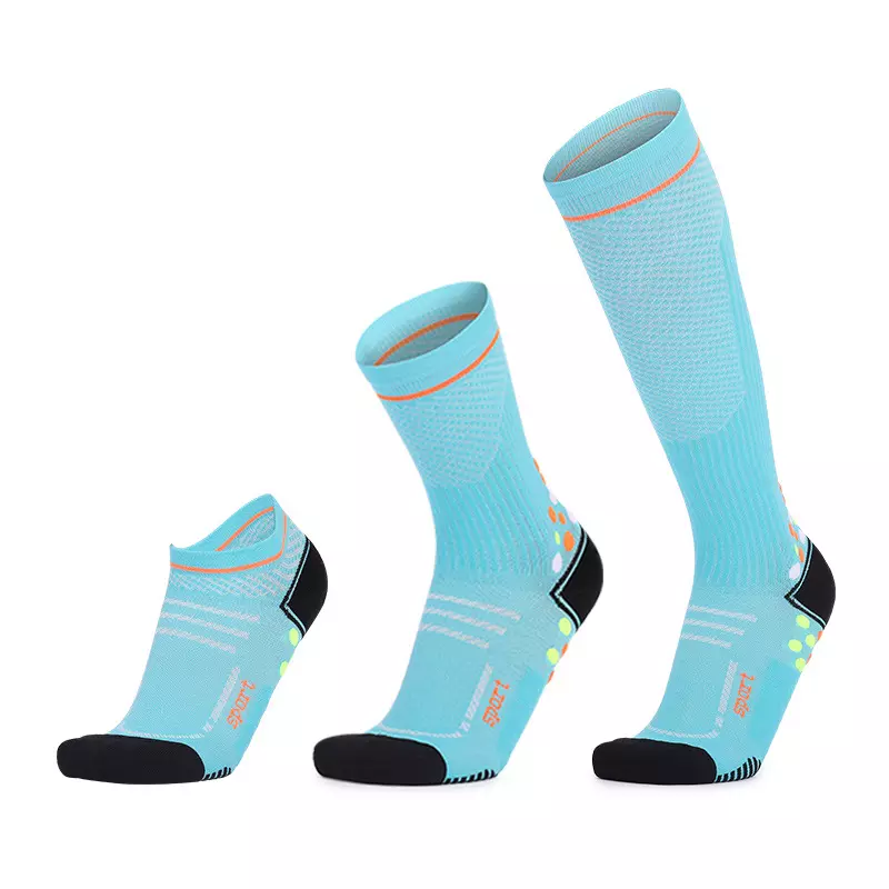 Knee height random terry boat ankle function compression crew sport socks Featured Image