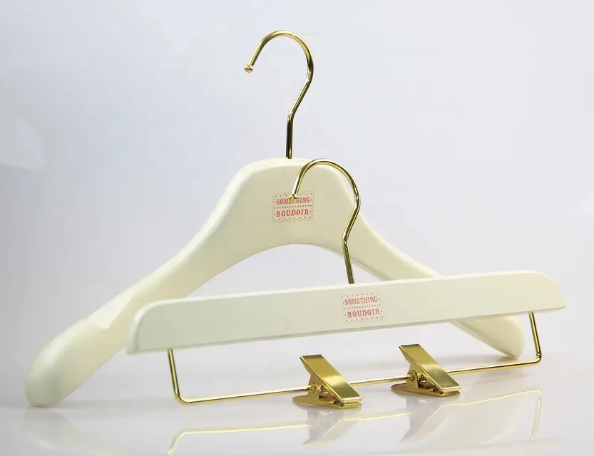 luxury wholesale white female wooden clothes hanger with custom LOGO Featured Image