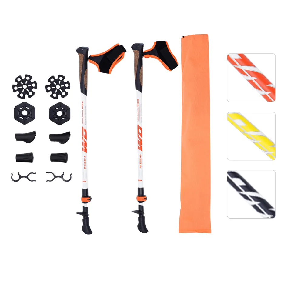 Cork Handle Multi Color Aluminum Trekking Pole Walking Sticks for Children