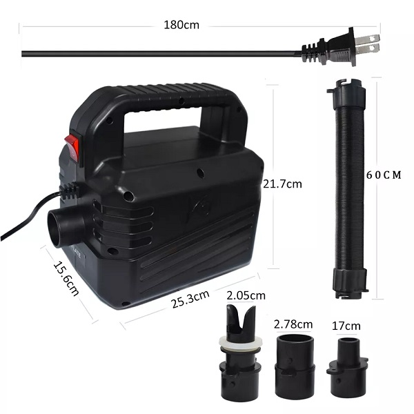 1200W 5PSI halkey robert electric high pressure air pump inflator for inflatable towable fish boat swim pool blower