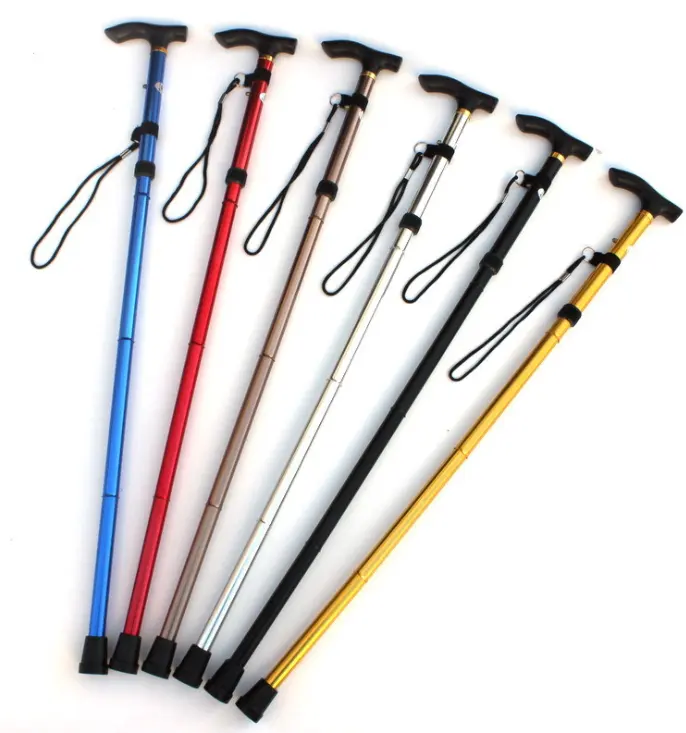 Wholesale Factory price canes 3 folding walking stick trekking foldable walking sticks hiking poles