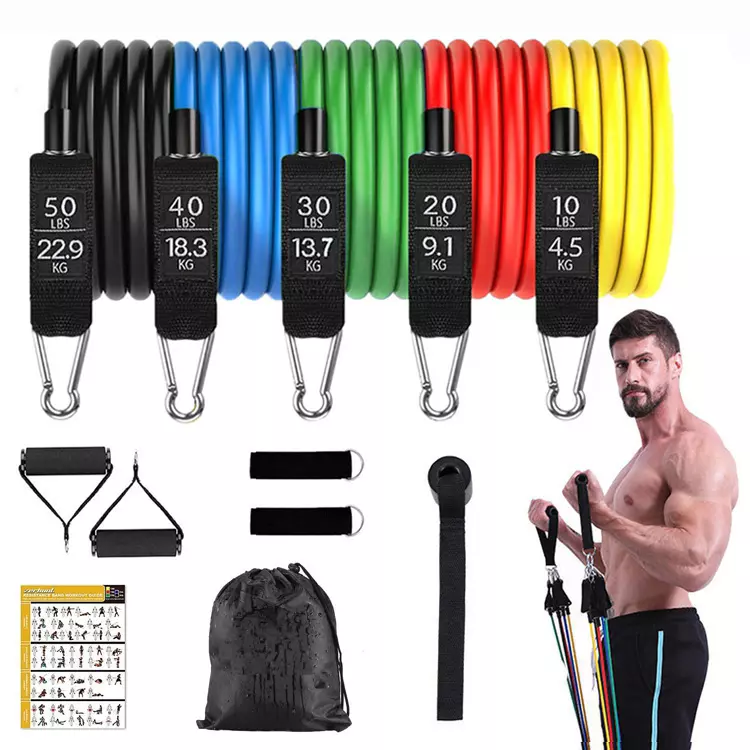 Resistance fitness pull rope set latex resistance band set  Featured Image