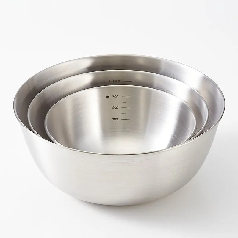 Stainless steel cooking pot, Japanese household graduated pot, thickened stirring and egg bowl, egg bowl salad baking Roaster Featured Image