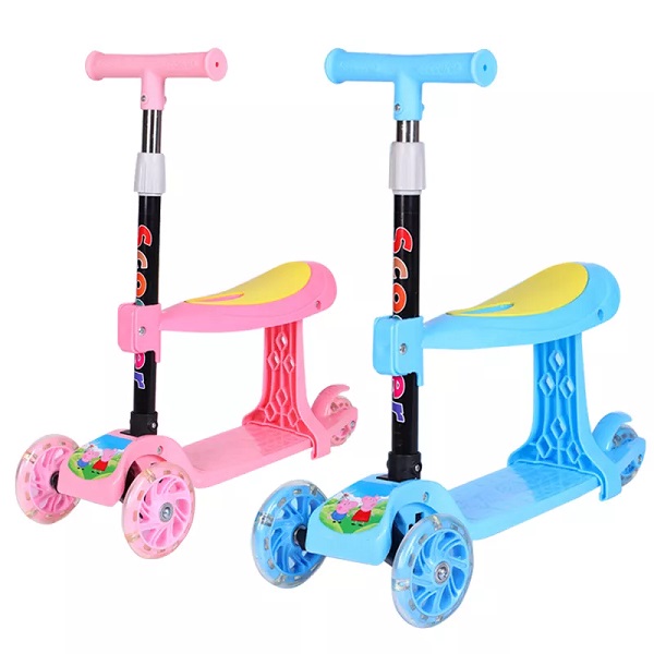 2022 Popular Scooter For Kids 3 Light Emitting Wheels Folding Kick Scooters Featured Image