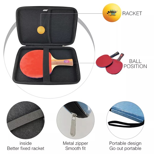 Hot seller Gourd Shape EVA Table Tennis cover case for table tennis Bat Racket carry bag