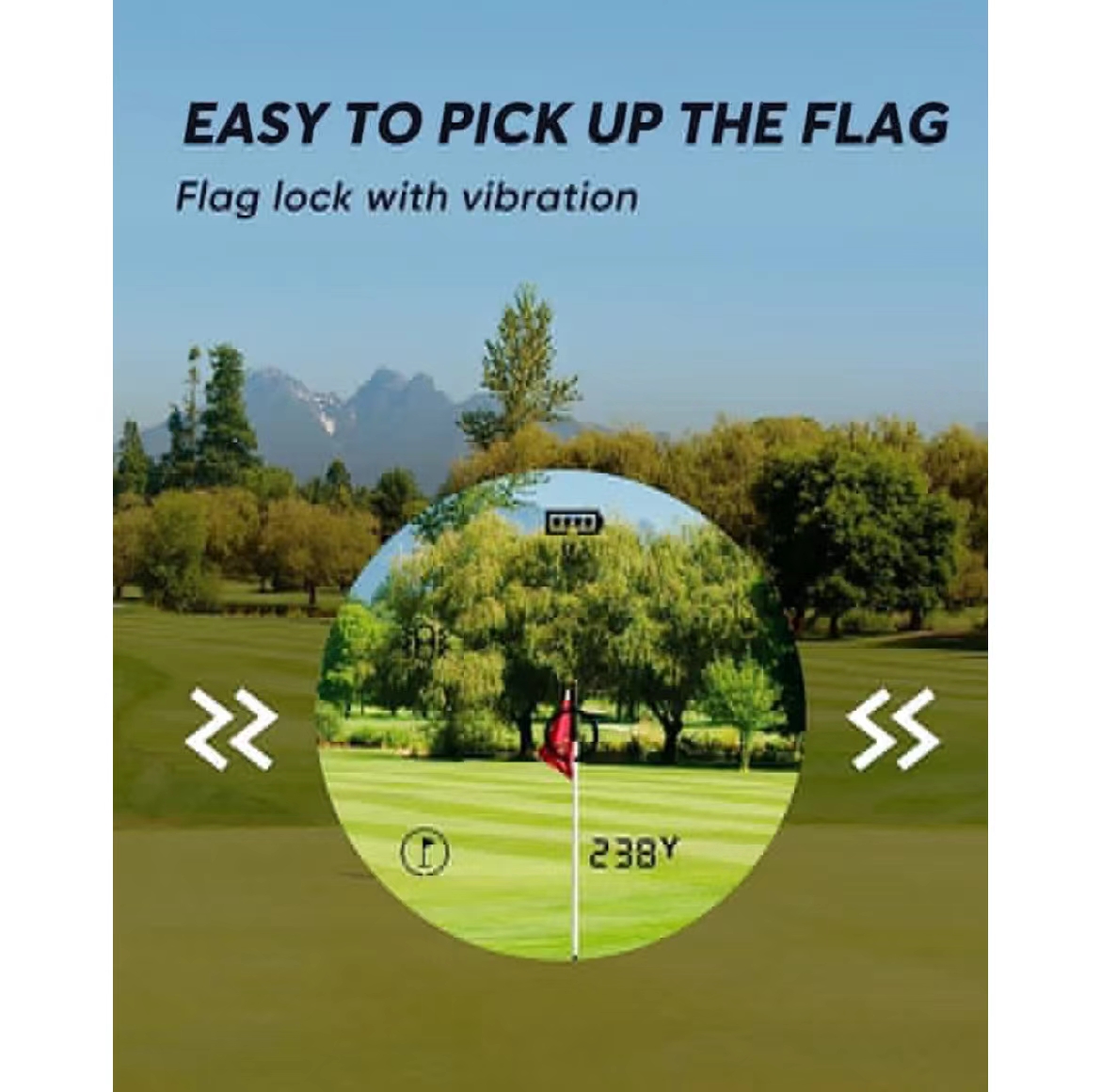 Golf Rangefinder, 800 Yards Laser Range Finder, High-Precision Flag Lock with Pulse Vibration