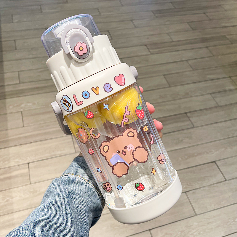 Net celebrity straw water cup large capacity women’s outdoor sports water bottle portable 2000ml water bottle summer season portable cup