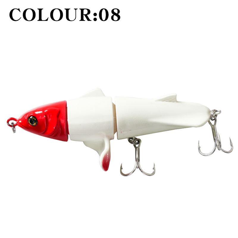 New 3-section propeller surface tractor hard bait 11cm/24g floating pencil plastic Road Runner bionic lure