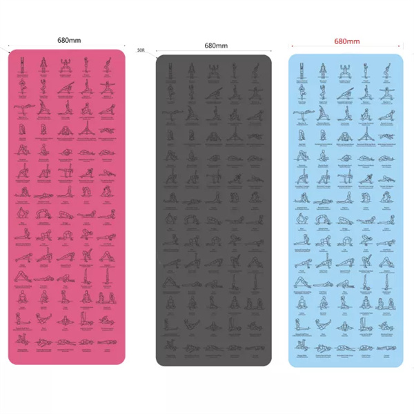 2022 New PU Rubber Instructional Yoga Mat