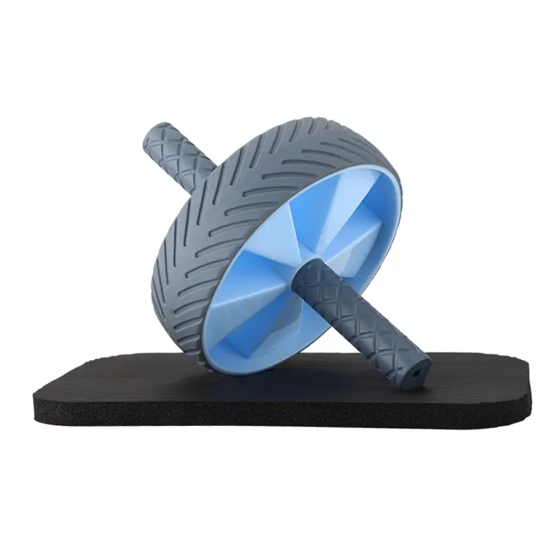 Dual abdominal ab wheel with mat fitness exerciser abdomonal ab wheels