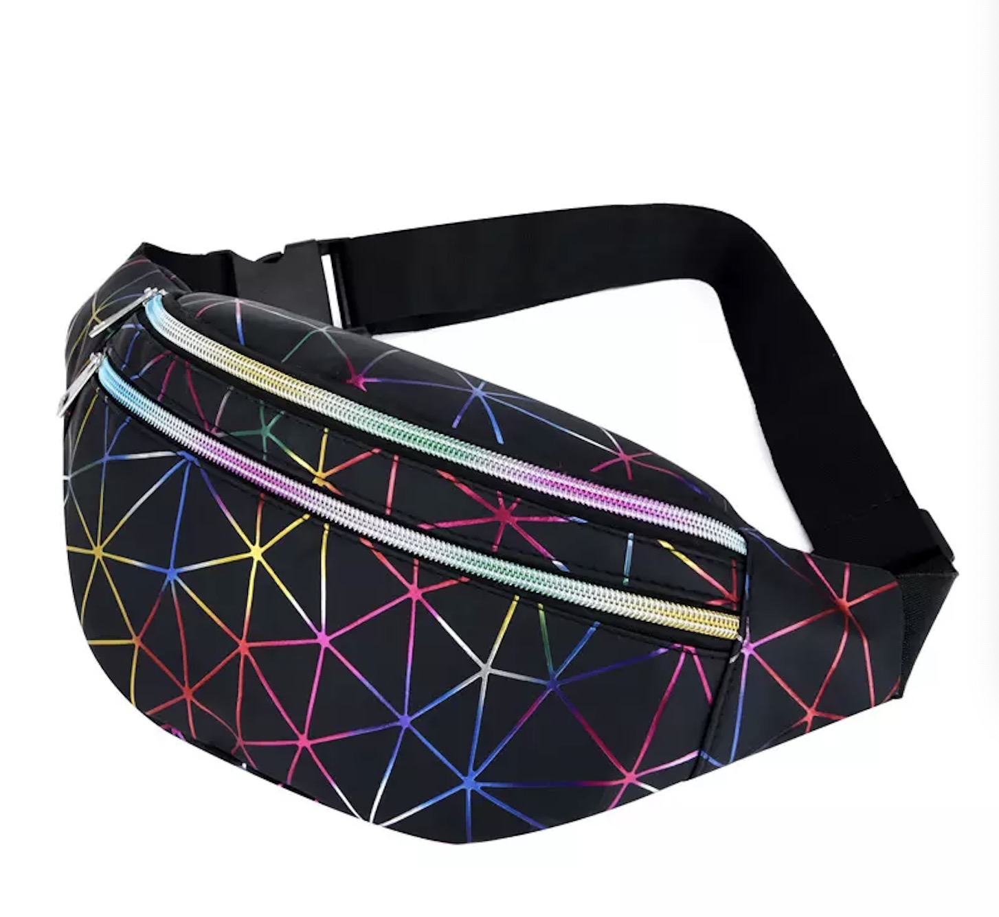 Custom Logo Print Waist Bag Fanny Pack Pu Leather Cross Body Hiking Waterproof Bag