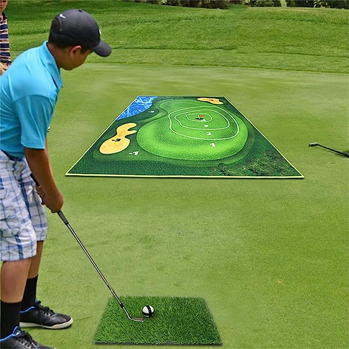 Golf Game Mats,Golf Practice Mats Indoor Outdoor Stick Chip Game