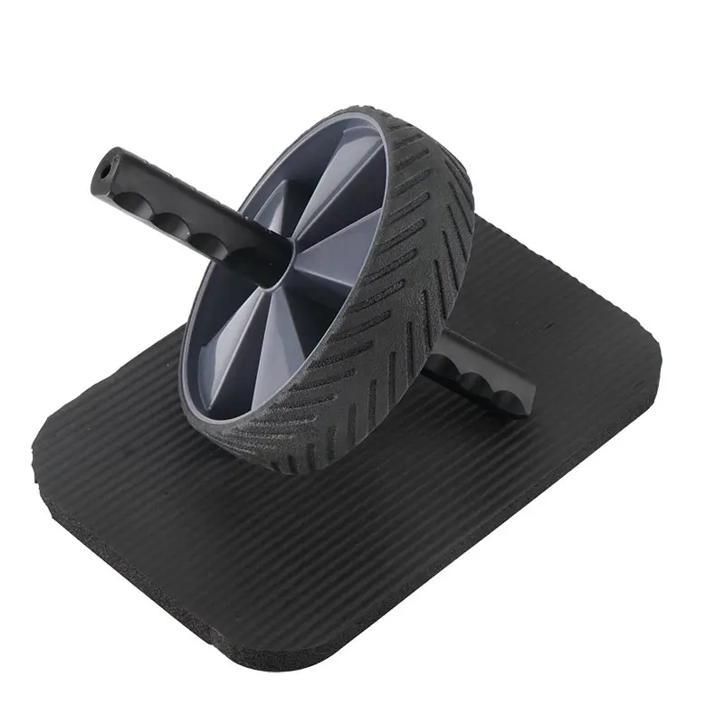 Dual abdominal ab wheel with mat fitness exerciser abdomonal ab wheels