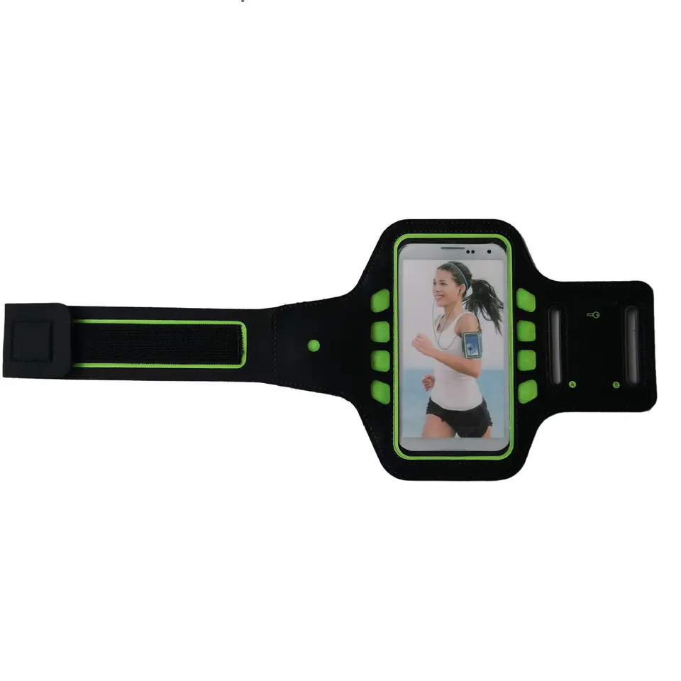 Custom Logo Unisex Wholesale Sport Mobile Phone Bag Safety Reflective Armband Led Sports Running Mobile Armband