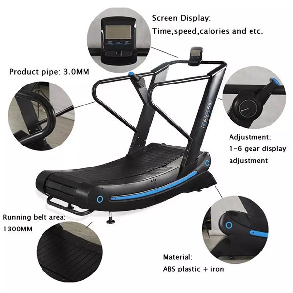 non motorized curve treadmill running machine air runner non electric woodway speed curved manual treadmill without motor