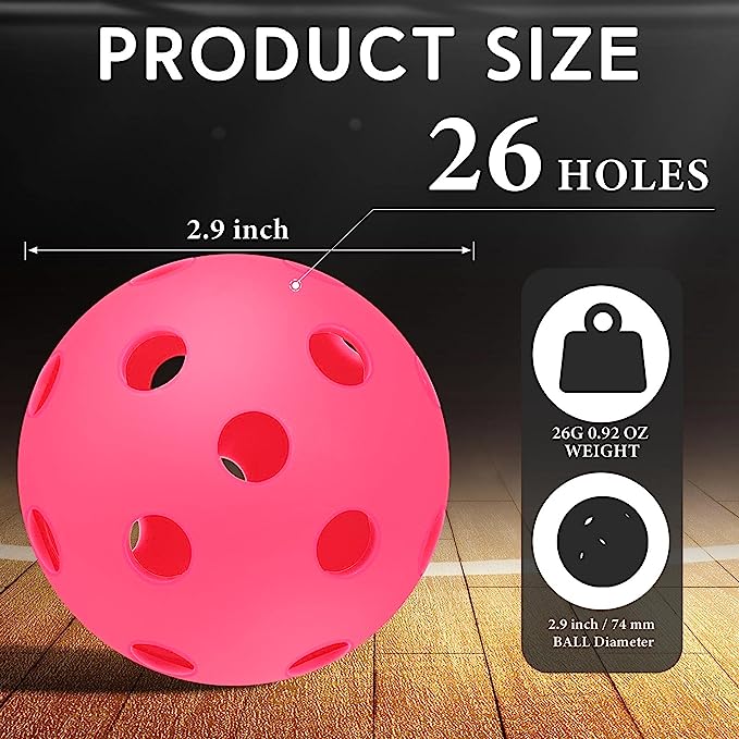 24 Piece Plastic Baseball Practice Ball 26 Hole EVA Baseball and Softball Flight Hollow
